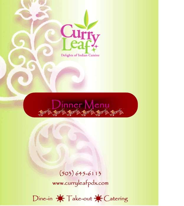 Curryleaf - Portland, OR menu_pic