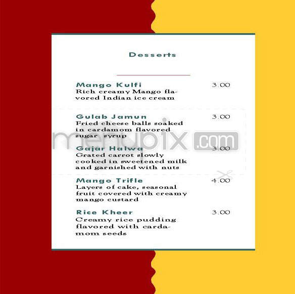 Curryleaf - Portland, OR menu_pic