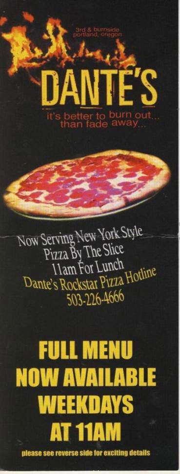 Dante's Caffe Italiano - Portland, OR menu_pic