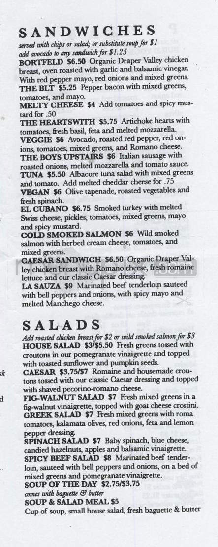 Detour Cafe - Portland, OR menu_pic