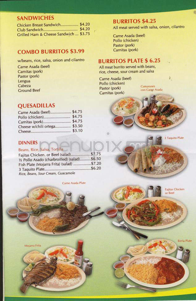 Don Pedro Mexican Restaurant - Portland, OR menu_pic