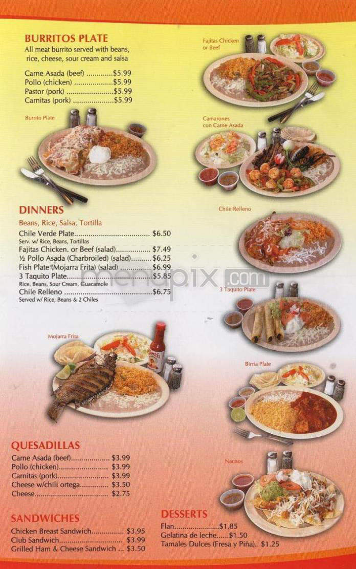 Don Pedro Mexican Restaurant - Vancouver, WA menu_pic