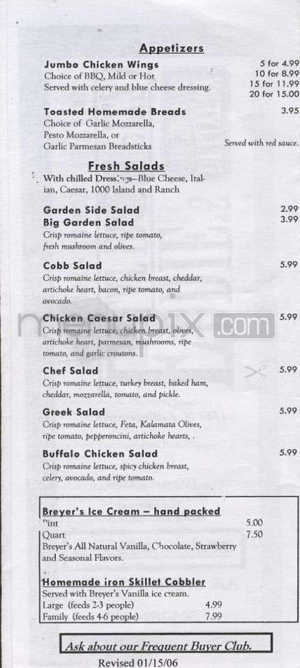 Eddie's Pizza - Portland, OR menu_pic