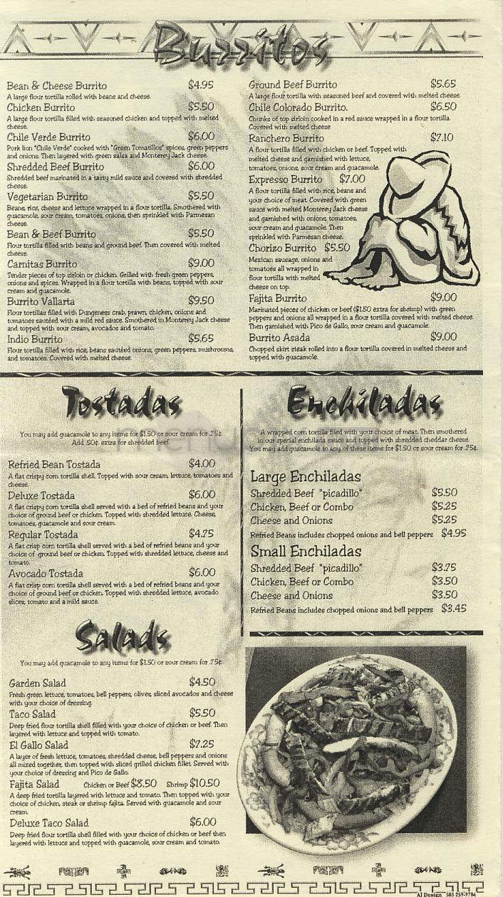 El Indio - Portland, OR menu_pic