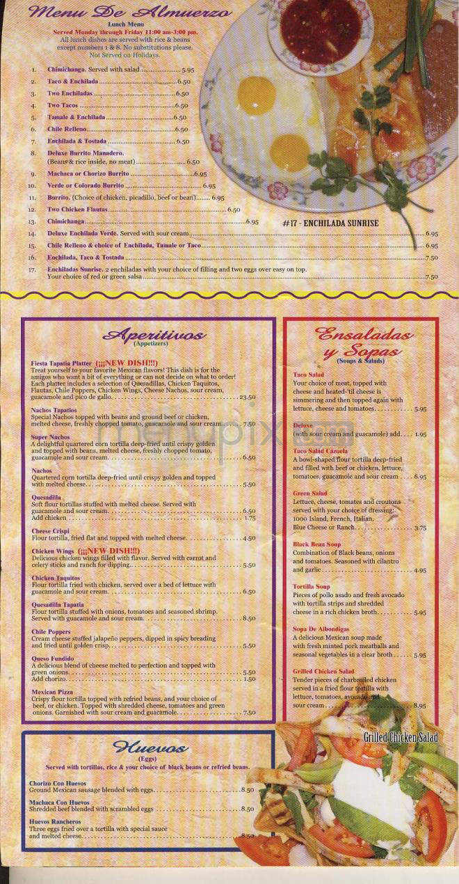 El Sombrero Mexican Restaurant - Portland, OR menu_pic