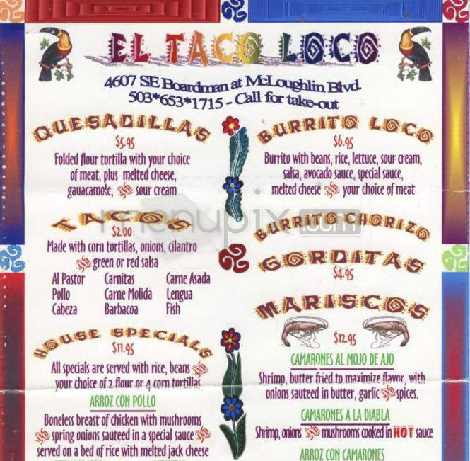 El Taco Loco - Seminole, TX menu_pic