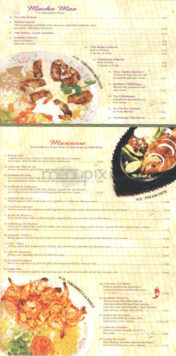 El Tapatio Restaurant - Portland, OR menu_pic