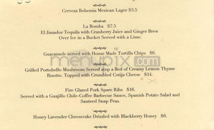 Encanto Restaurant - Portland, OR menu_pic