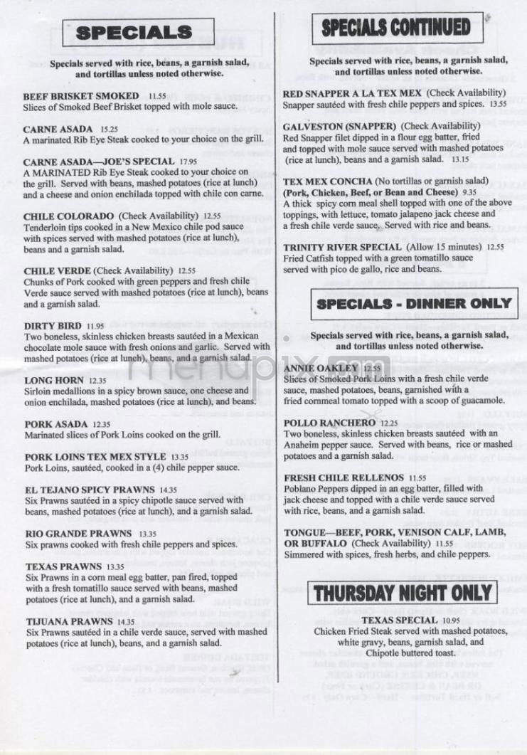 Esparza's Tex Mex Cafe - Portland, OR menu_pic