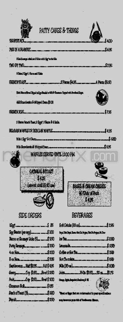 Fatty Patty's Restaurant - Vancouver, WA menu_pic