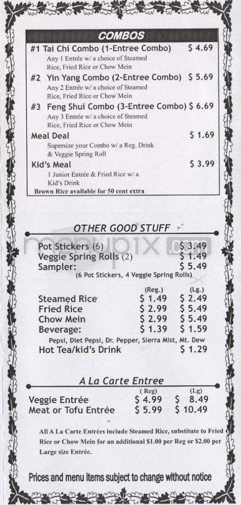 Feng Shui Cafe - Beaverton, OR menu_pic