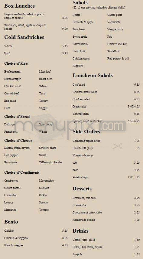GG's Deli - Oak Grove, OR menu_pic