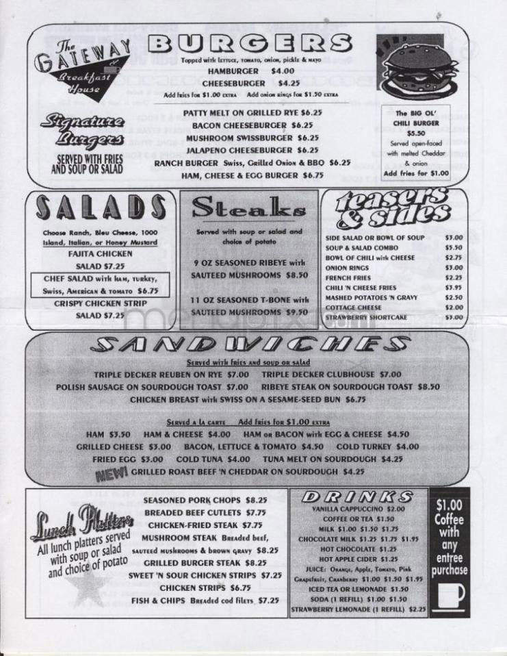 Gateway Breakfast House - Portland, OR menu_pic