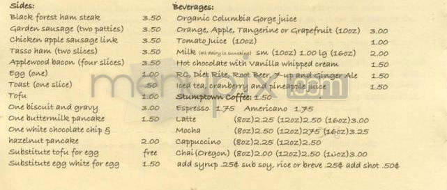 Genie's - Portland, OR menu_pic