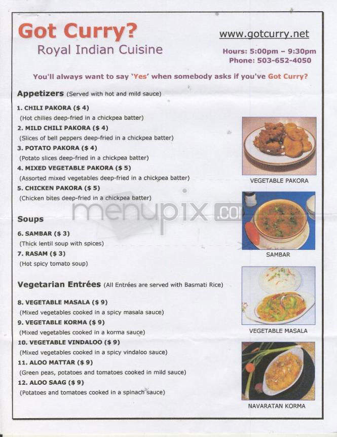 Got Curry - Milwaukie, OR menu_pic