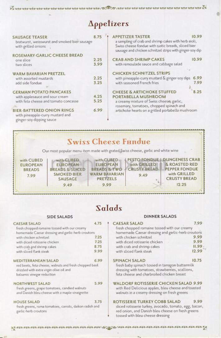 Gustav's Pub & Grill - Vancouver, WA menu_pic
