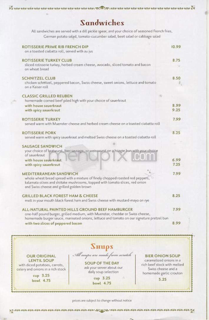 Gustav's Pub & Grill - Vancouver, WA menu_pic