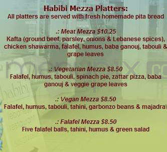 Habibi Restaurant - Portland, OR menu_pic