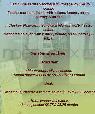 Habibi Restaurant - Portland, OR menu_pic