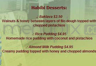 Habibi Restaurant - Portland, OR menu_pic
