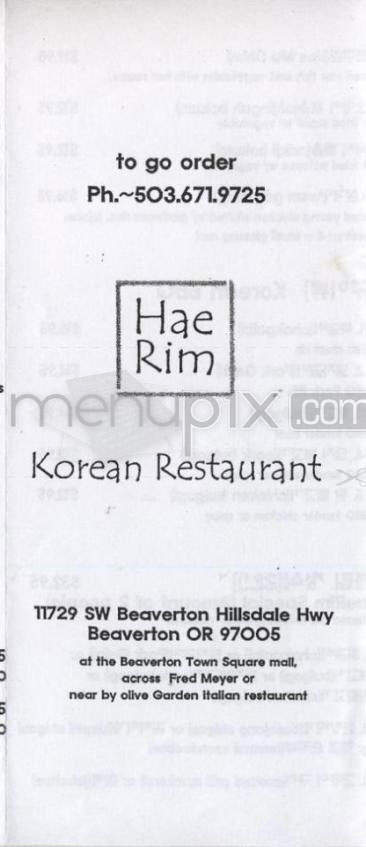 Hae Rim - Portland, OR menu_pic