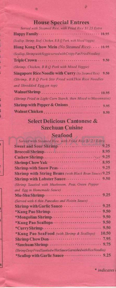 Happy Fortune - Portland, OR menu_pic