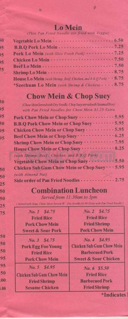 Happy Fortune - Portland, OR menu_pic