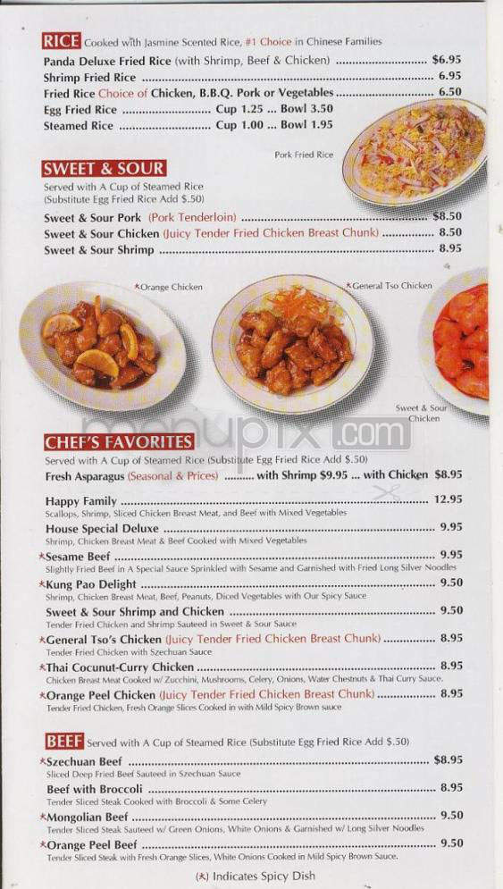 Happy Panda - Beaverton, OR menu_pic