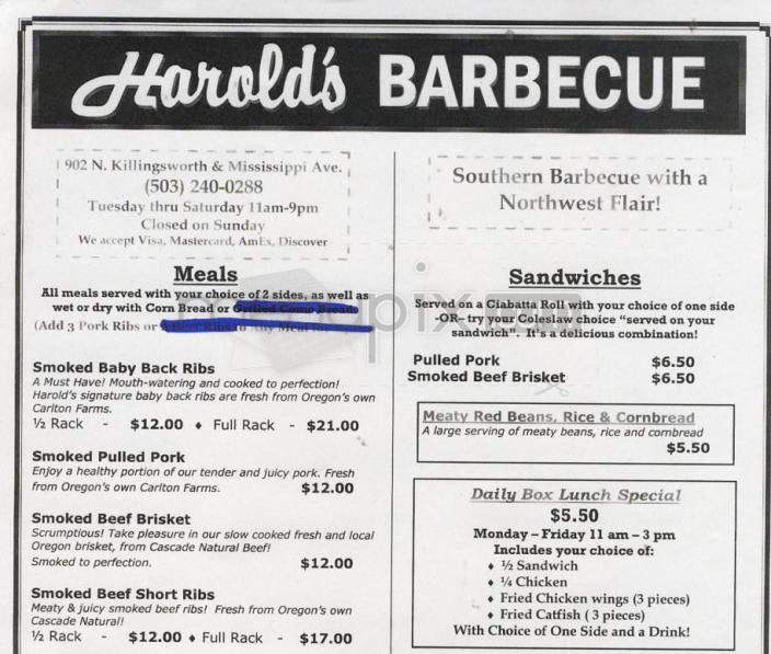 /909186/Harolds-Barbecue-Portland-OR - Portland, OR