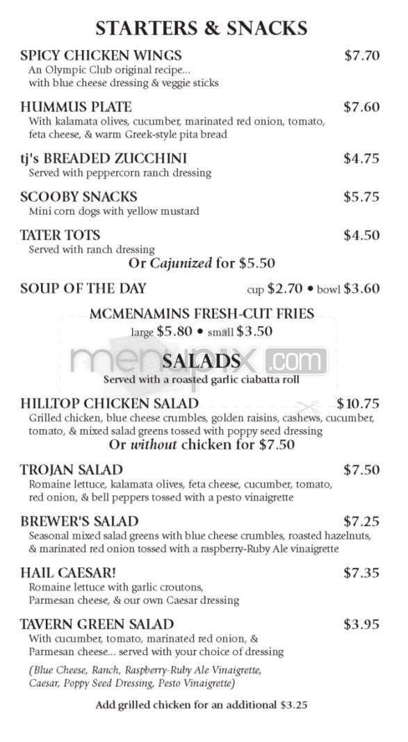 Hillsdale Brewery & Public House - Portland, OR menu_pic