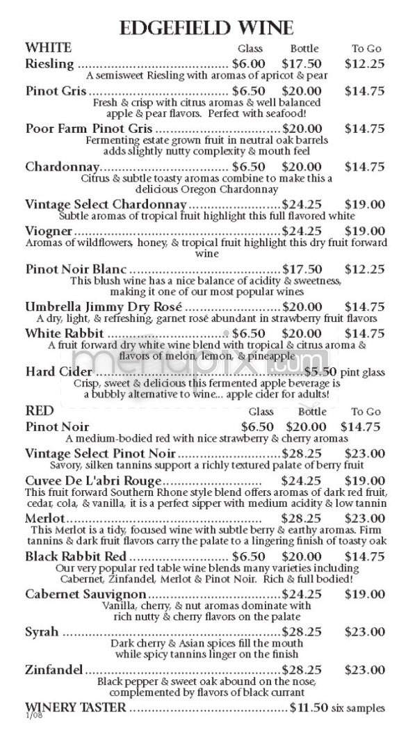 Hillsdale Brewery & Public House - Portland, OR menu_pic