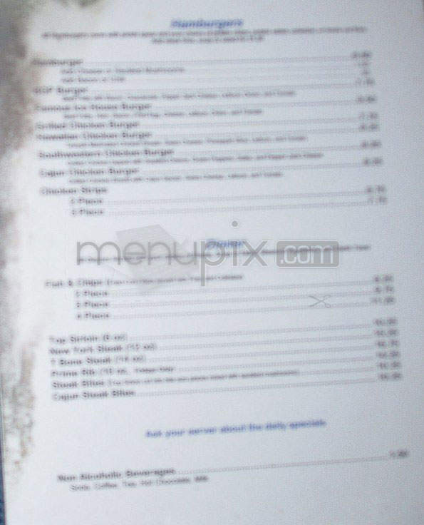 Icehouse Bar & Grill - Vancouver, WA menu_pic