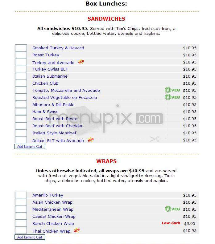 Ingallinas Box Lunch Express - Portland, OR menu_pic