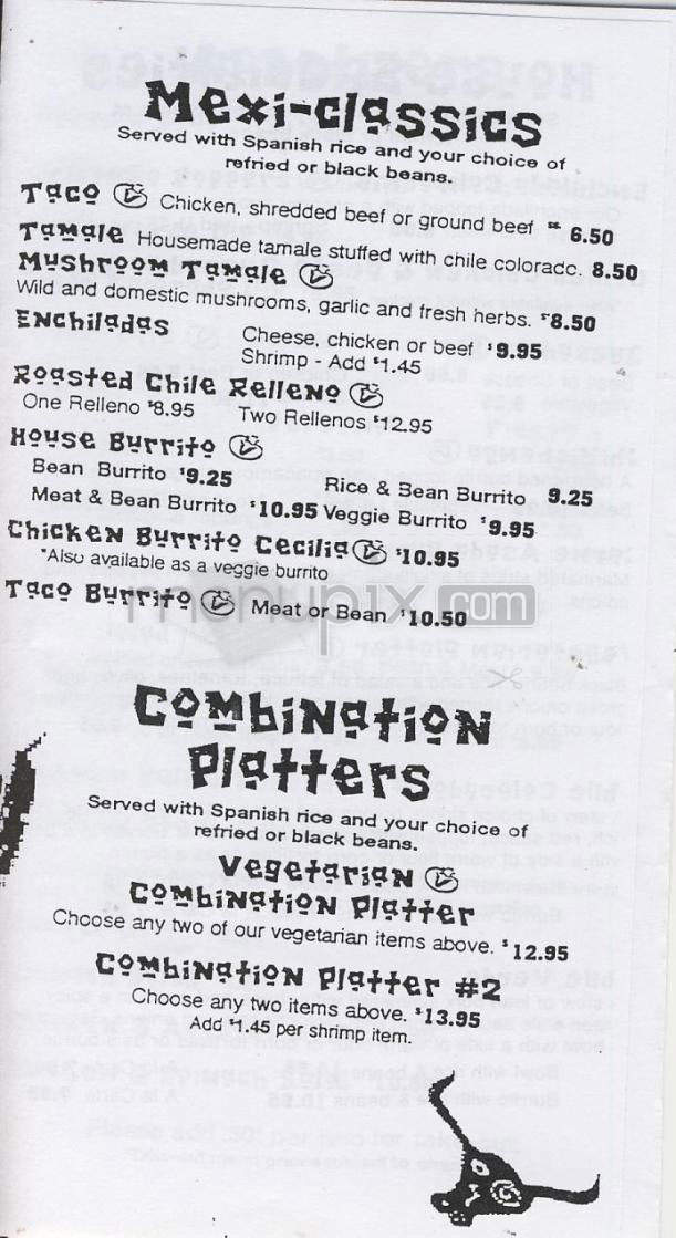 Iron Horse Restaurant - Portland, OR menu_pic
