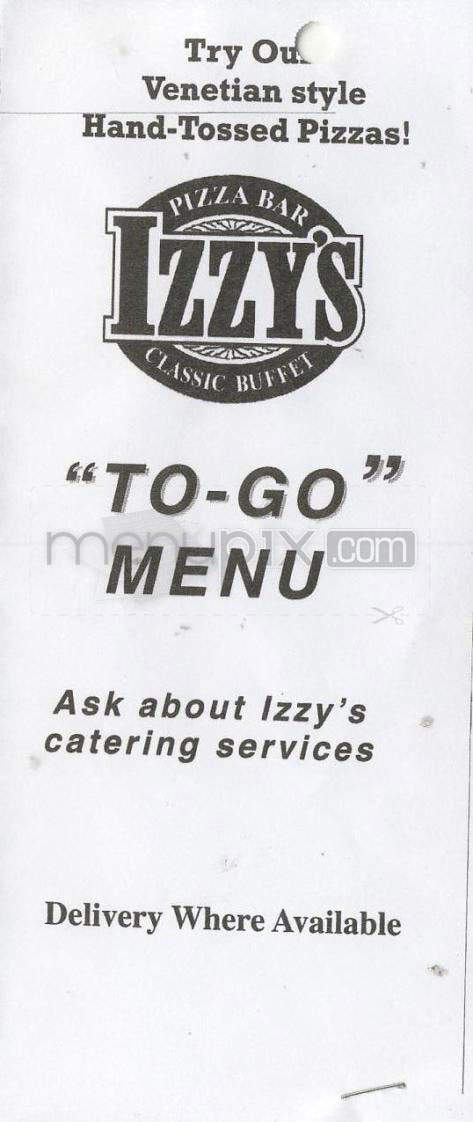 Izzy's Pizza Restaurant - Vancouver, WA menu_pic
