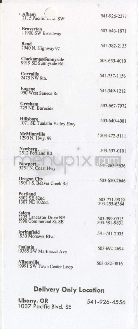 Izzy's Pizza Restaurant - Vancouver, WA menu_pic