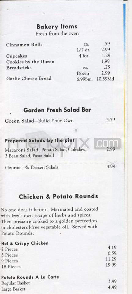 Izzy's Pizza - Gresham, OR menu_pic