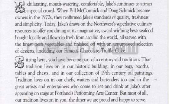 Jake's Famous Crawfish - Portland, OR menu_pic