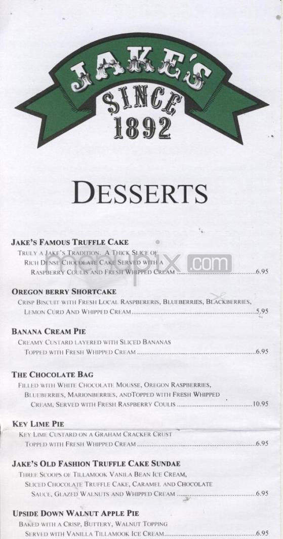 Jake's Famous Crawfish - Portland, OR menu_pic