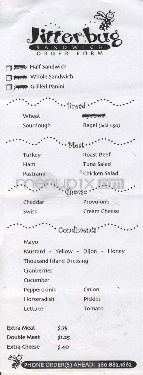 Jitterbug - Vancouver, WA menu_pic
