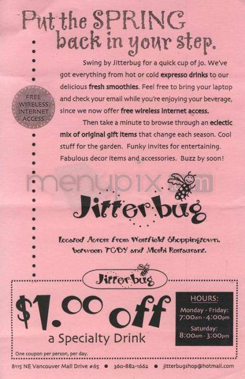 Jitterbug - Vancouver, WA menu_pic