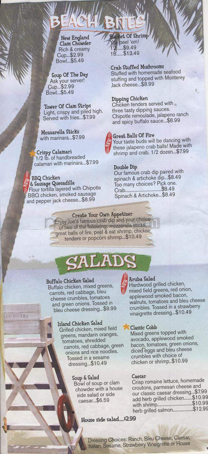 Joe's Crab Shack - Maple Grove, MN menu_pic