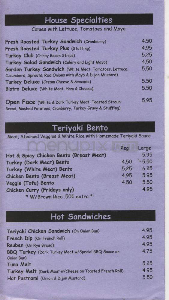 Kaffee Bistro - Portland, OR menu_pic
