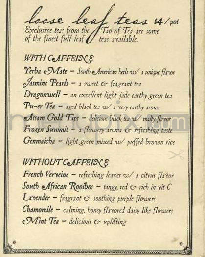 Kalga Kafe - Portland, OR menu_pic