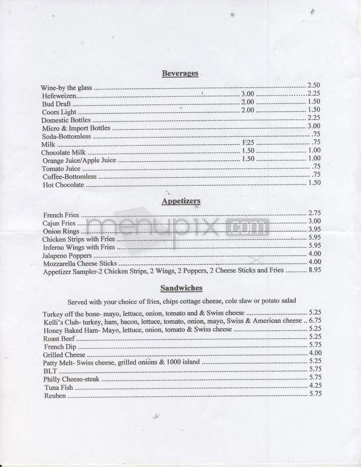 Kelli's Cafe - Portland, OR menu_pic