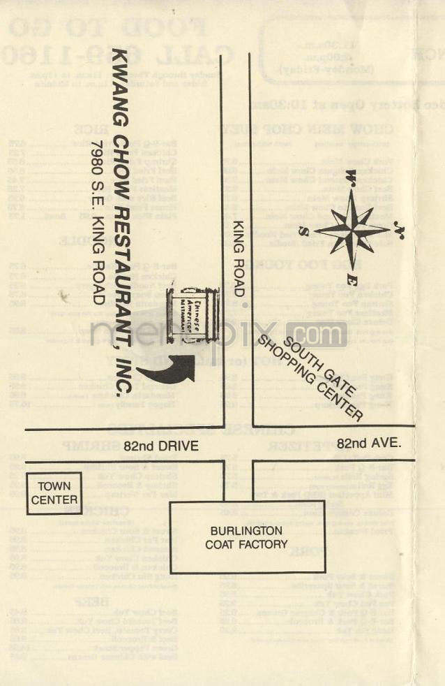 Kwang Chow Restaurant - Milwaukie, OR menu_pic