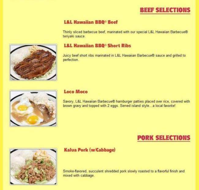 L & L Drive-Inn - Ewa Beach, HI menu_pic