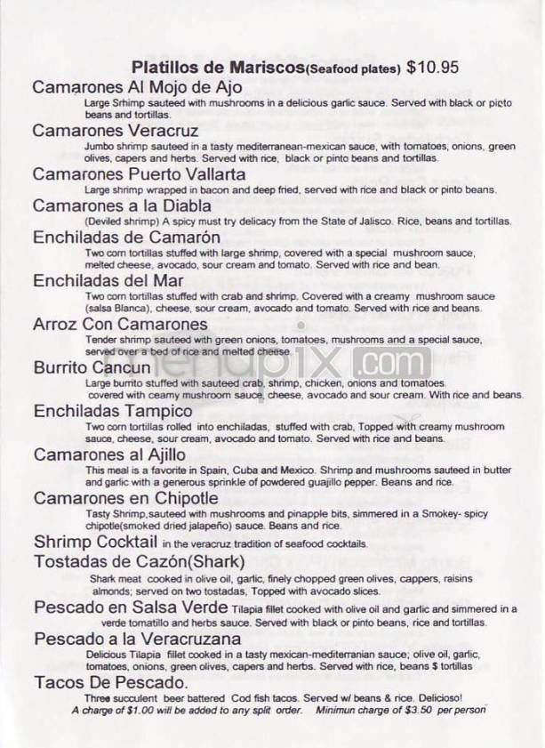 La Bamba - Portland, OR menu_pic