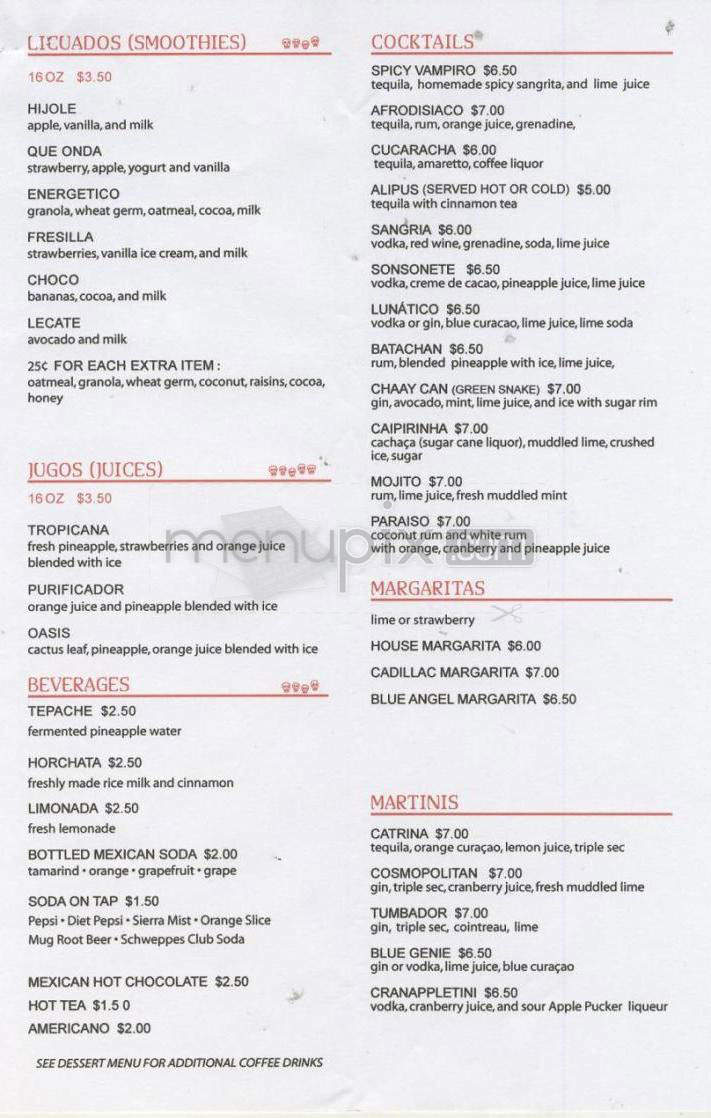 La Calaca Comelona - Portland, OR menu_pic