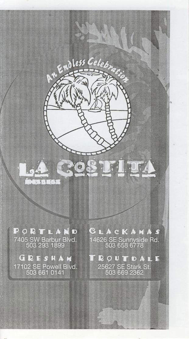 La Costita Restaurant - Portland, OR menu_pic